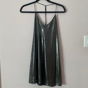 Silver Slip Dress | Topshop